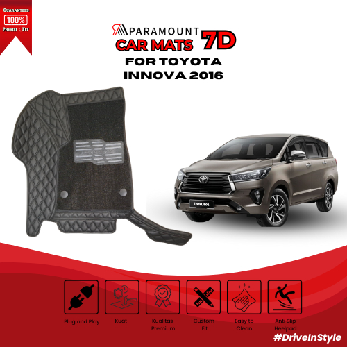 Karpet Mobil 7D TOYOTA INNOVA 2016 Paramount CAR MATS 7D TOYOTA INNOVA 2016