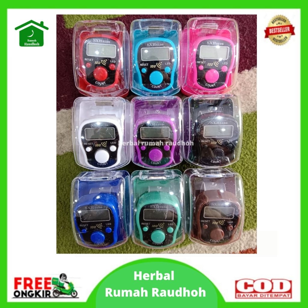 TASBIH DIGITAL LED ALARM - ALAT HITUNG DZIKIR / FINGER COUNTER MURAH