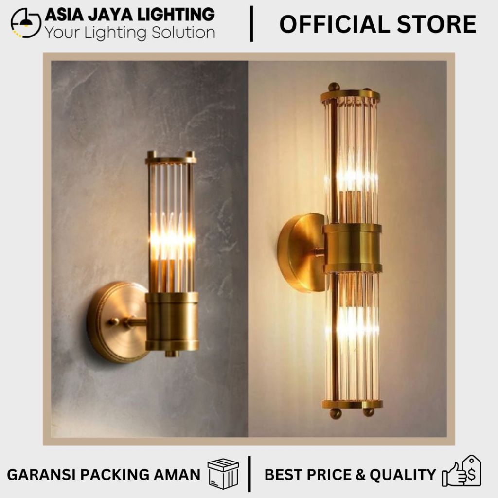 LAMPU DINDING INDOOR / NAKAS KAMAR / WALL MOULDING / NAKAS TIDUR MINIMALIS EMAS 60031