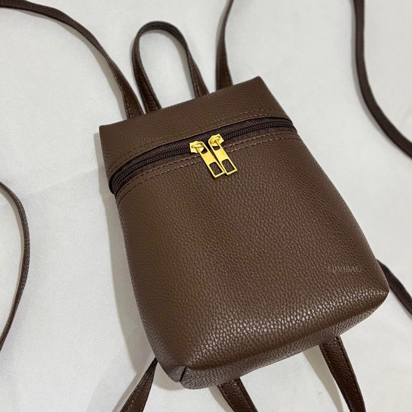 Tas Ransel Wanita Mini - Cendy Mini  Backpack - Tas Wanita Ransel Kulit Jeruk