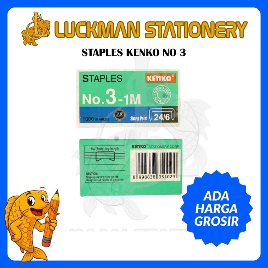 

LUCKMAN STATIONERY - STAPLES KENKO NO 3