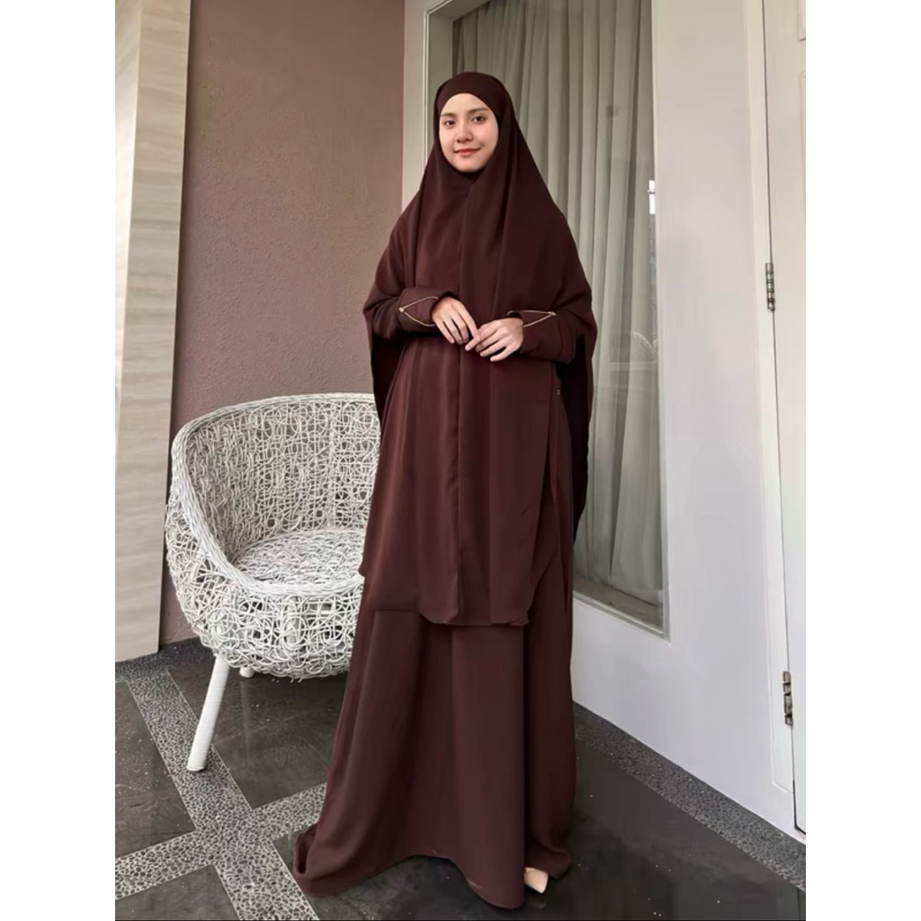 Uzzah Set French Khimar by LARAAOFFICIAL