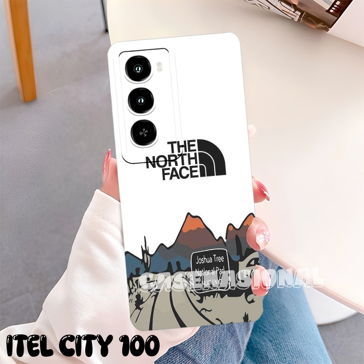Bumper ITEL CITY 100 2025 Terbaru Motif  - Fashion Case  Casing ITEL CITY 100 Motif TNF - Silikon Pr
