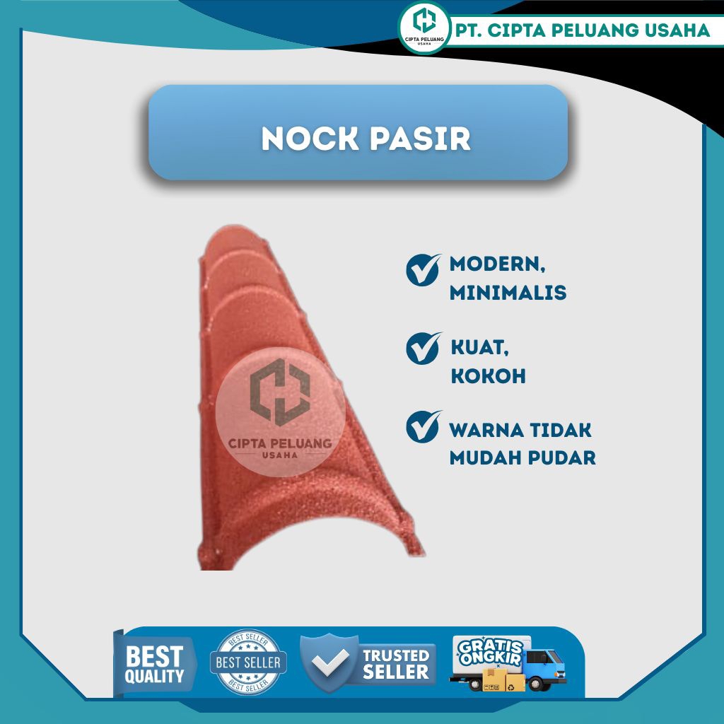 [BERKUALITAS] NOCK / WUWUNG GENTENG METAL PASIR TYPE C  ANTI KARAT BEST QUALITY HARGA TERMURAH TERPE