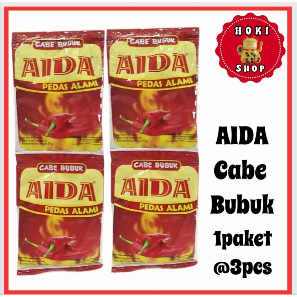 

Aida Cabe Giling 1paket 3pcs/ Cabe Bubuk / Cabai Bubuk