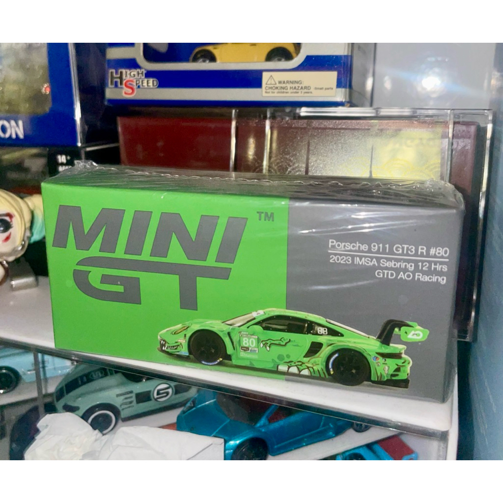 MINI GT porsche 911 GT3 R rexy green (2023 imsa) sealed diecast
