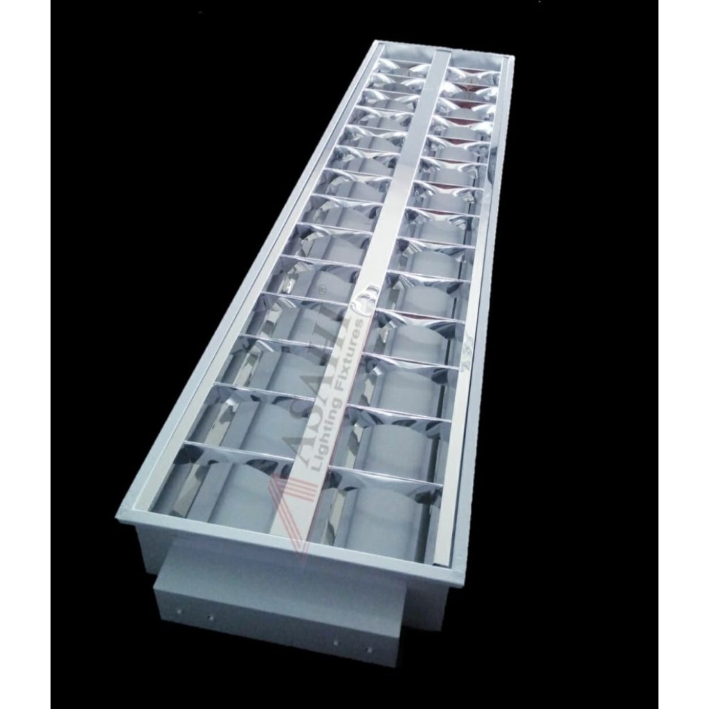 Kap Lampu RMI 2x36W merk ASAHI tipe KONDE Acoustic Akustik RMI 2x36 untuk Panjang Lampu 120cm