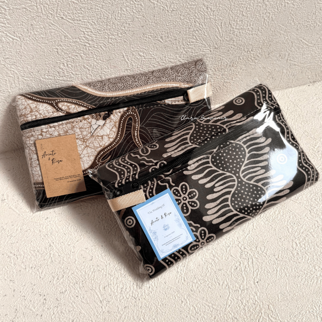 PAKET 100PCS Souvenir pernikahan/khitanan/ aqiqah pouch dompet batik khas jogja