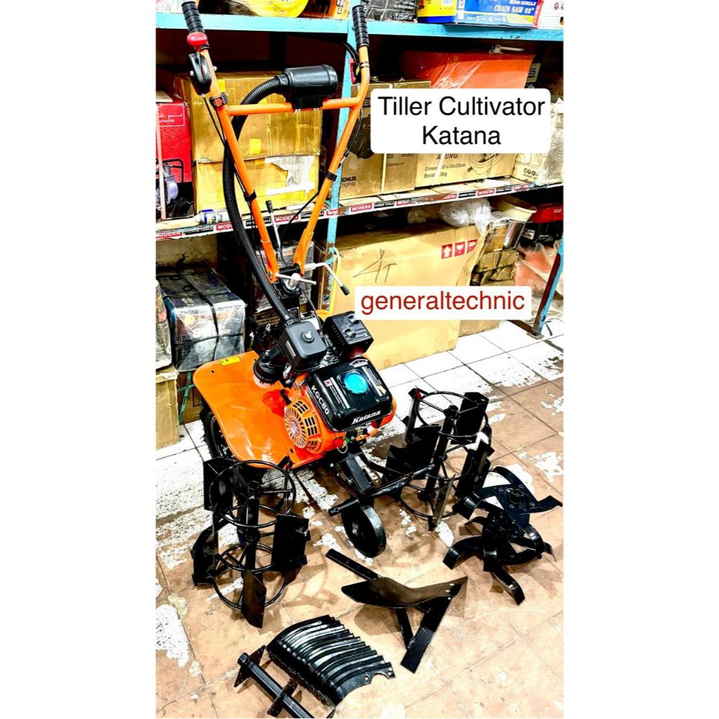 Tiller Cultivator Katana KGC80 Traktor Mini Katana Mesin Bajak Sawah Mini  Katana Lengkap Roda Besi