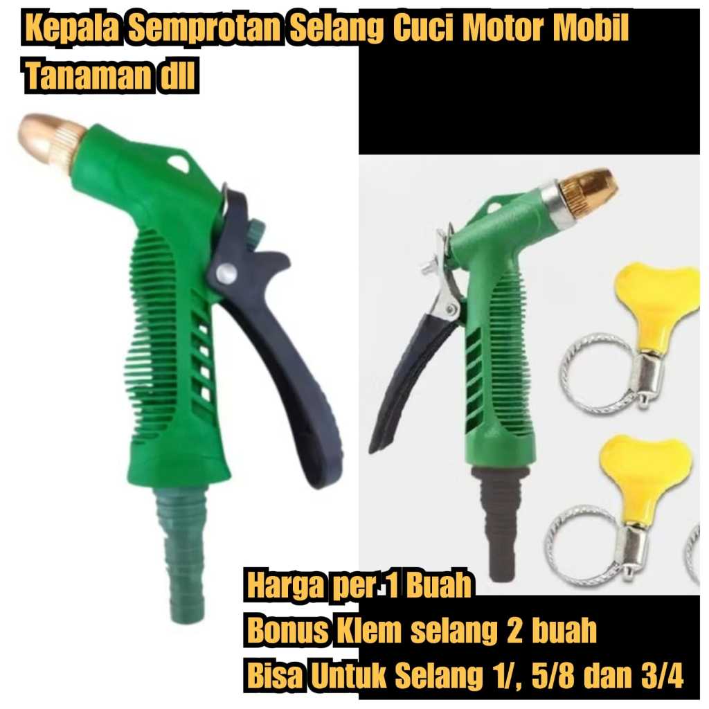 ujung semprotan selang kepala semprotan selang cuci mobil motor siram tanaman jet spray pegangan sem