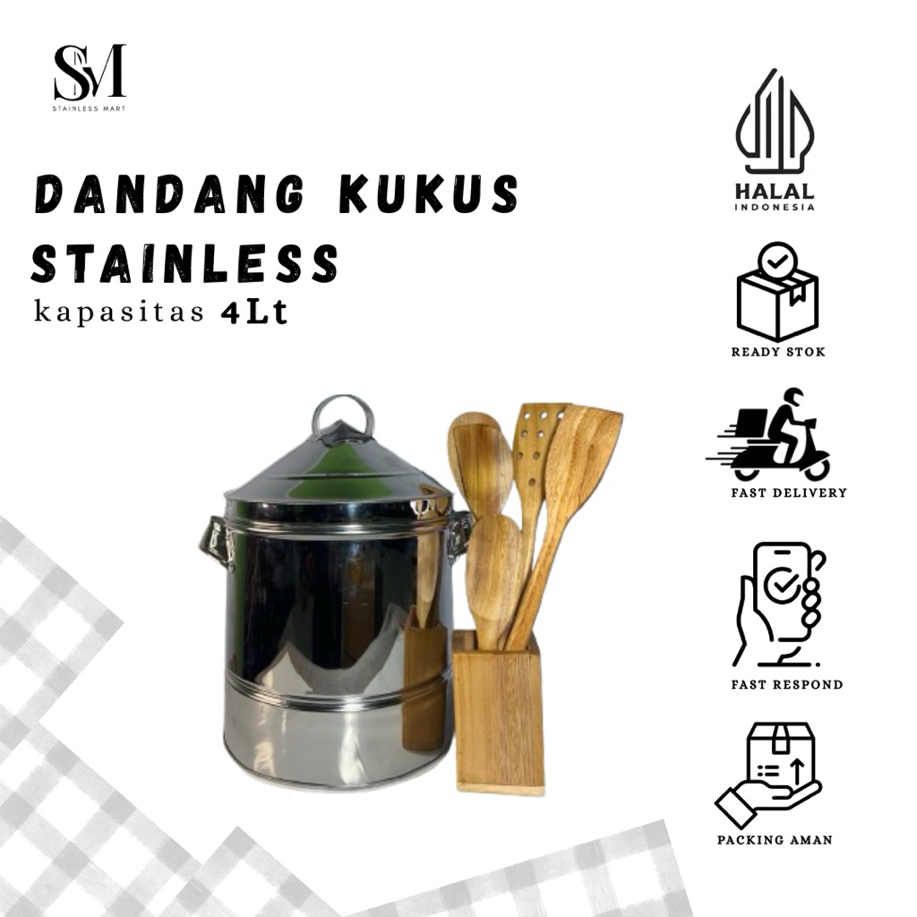 Dandang Nasi Stainless/Dandang Kukus Stainless/Dandang Kukus Premium/Dandang Kukus Murah/Sablukan Na