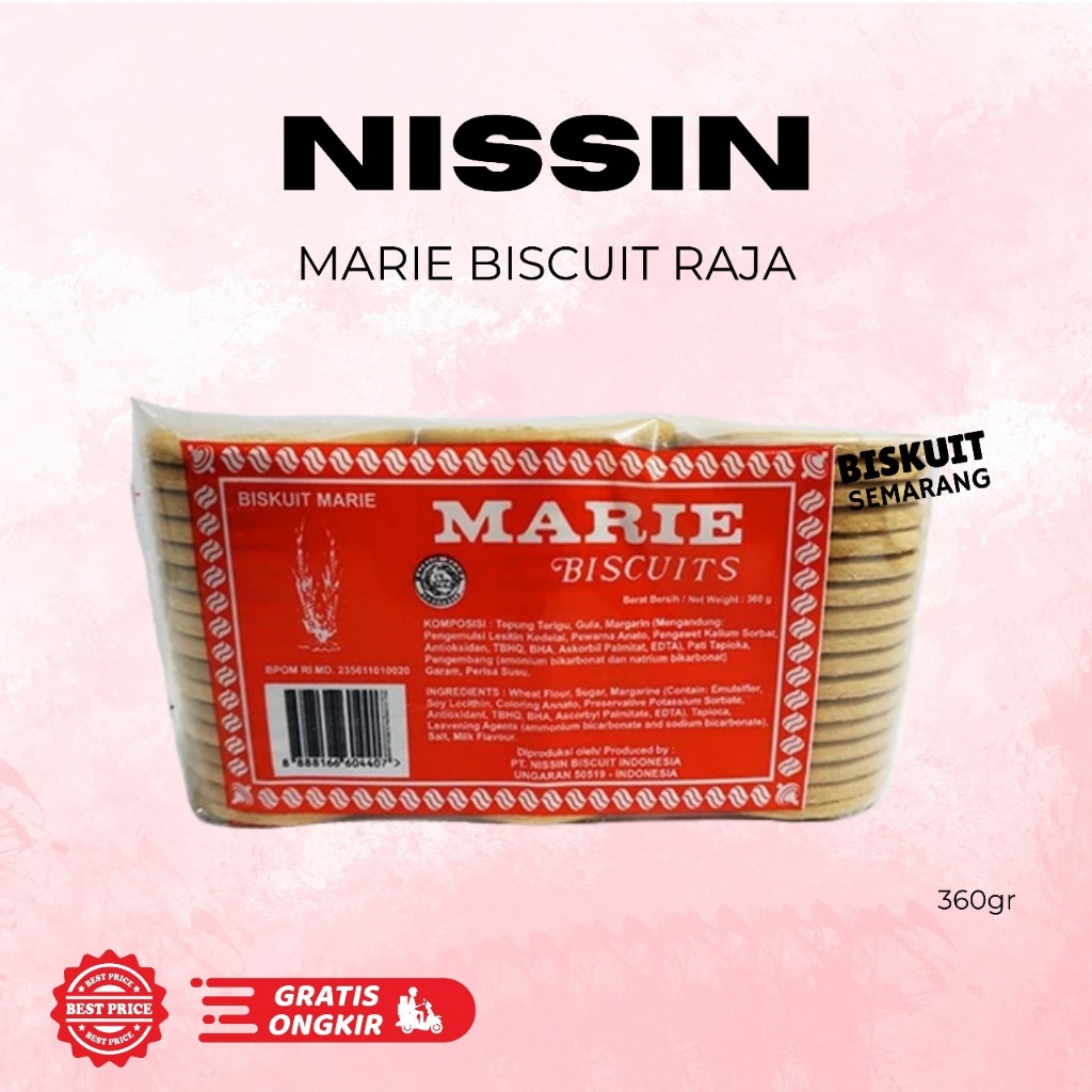 

Nissin Marie Raja 360gr Biskuit Marie Lembut
