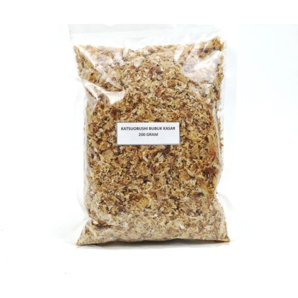 

Katsuobushi Bubuk Kasar 50g / Ikan Cakalang Serut untuk Takoyaki, Okonomiyaki, Dashi