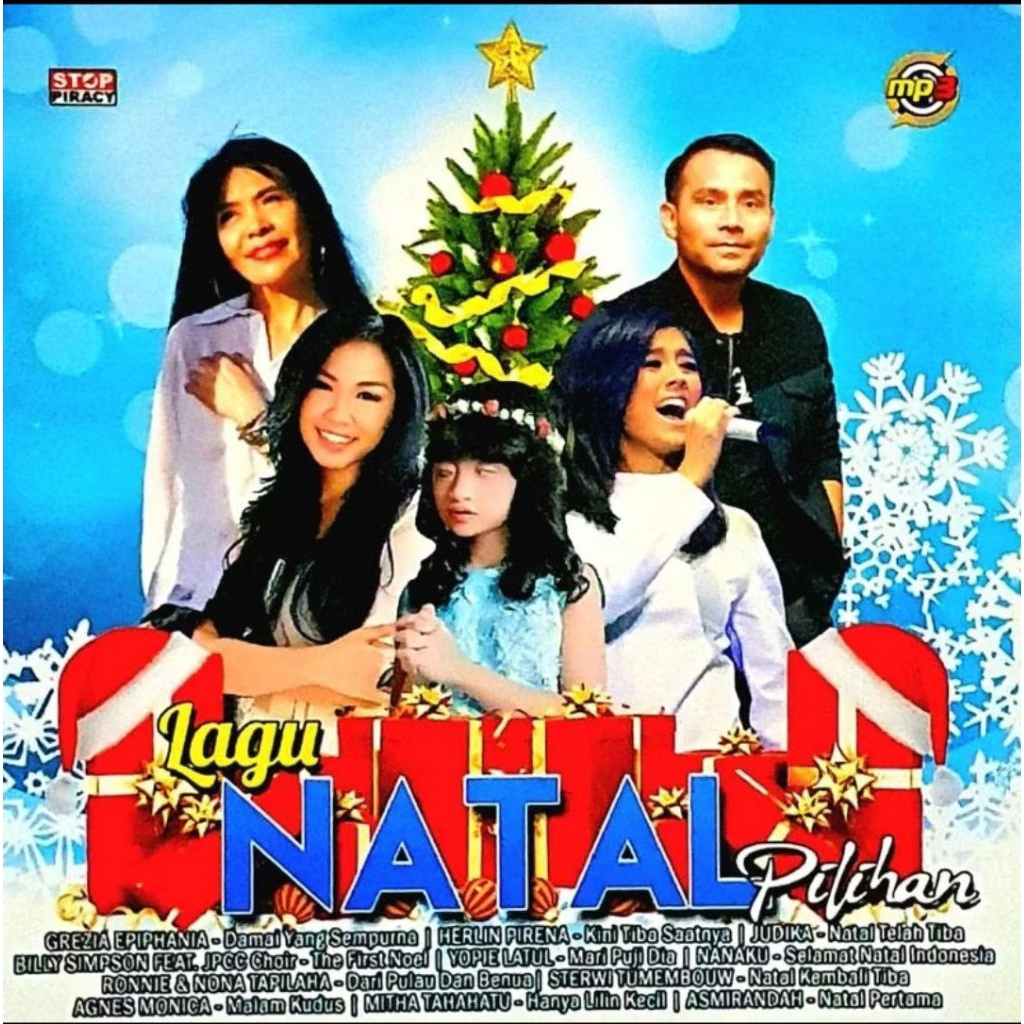 Kaset CD Mp3 Lagu Natal Pilihan Versi Indonesia - Kaset CD Mp3 Mobil Musik Christmas Natal Pilihan -