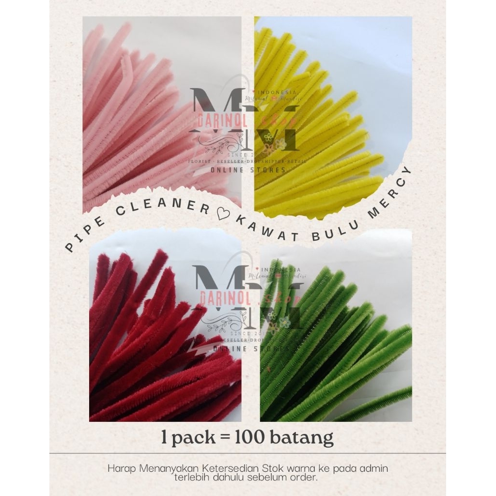 

Kawat Bulu Mercy/ Pipe Cleaner untuk membuat kerajinan tangan KBL 7mm