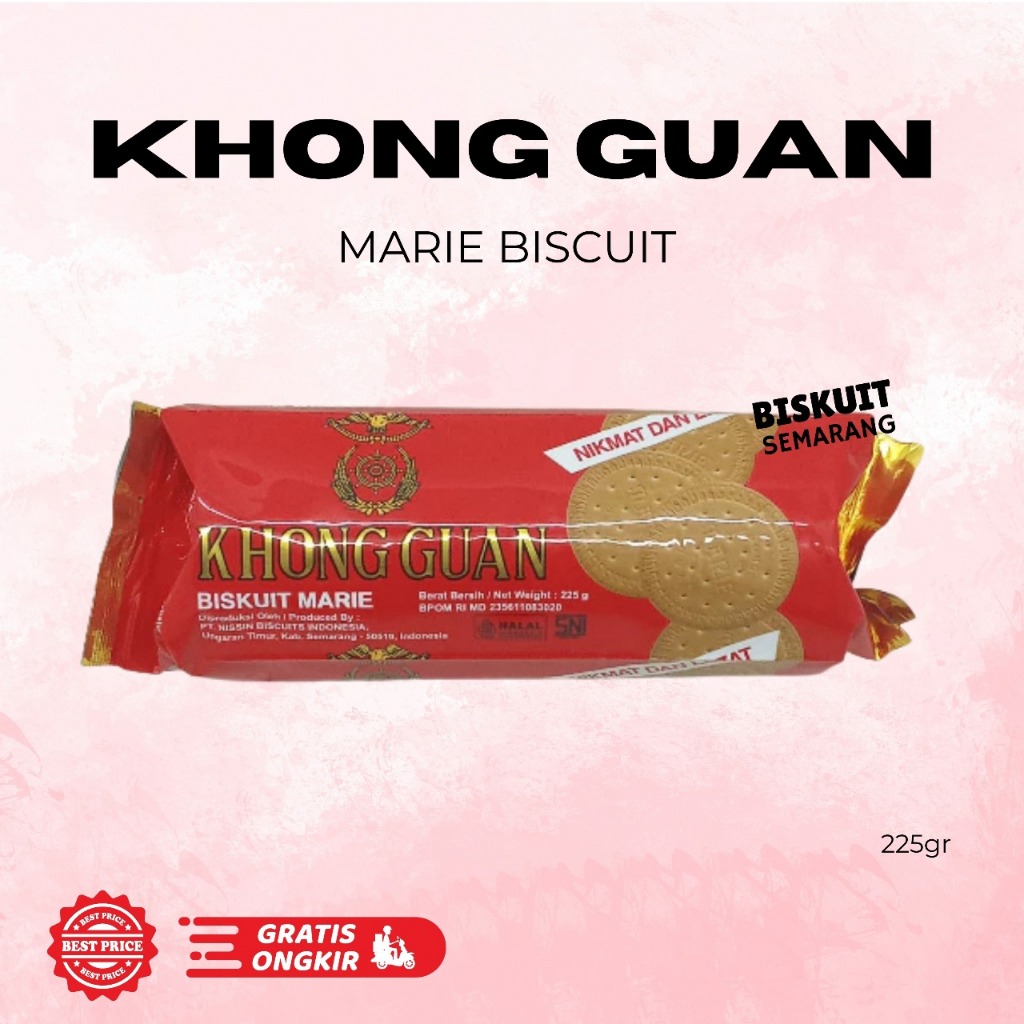 Khong Guan Biskuit Marie 225gr Biskuit Khong Guan Marie Renyah