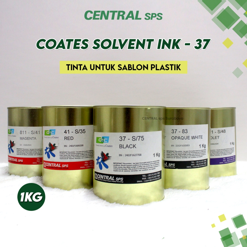 

Tinta Coates Kode 37 (Solvent Ink) - Tinta Sablon Plastik 1kg - Sablon CENTRAL sps