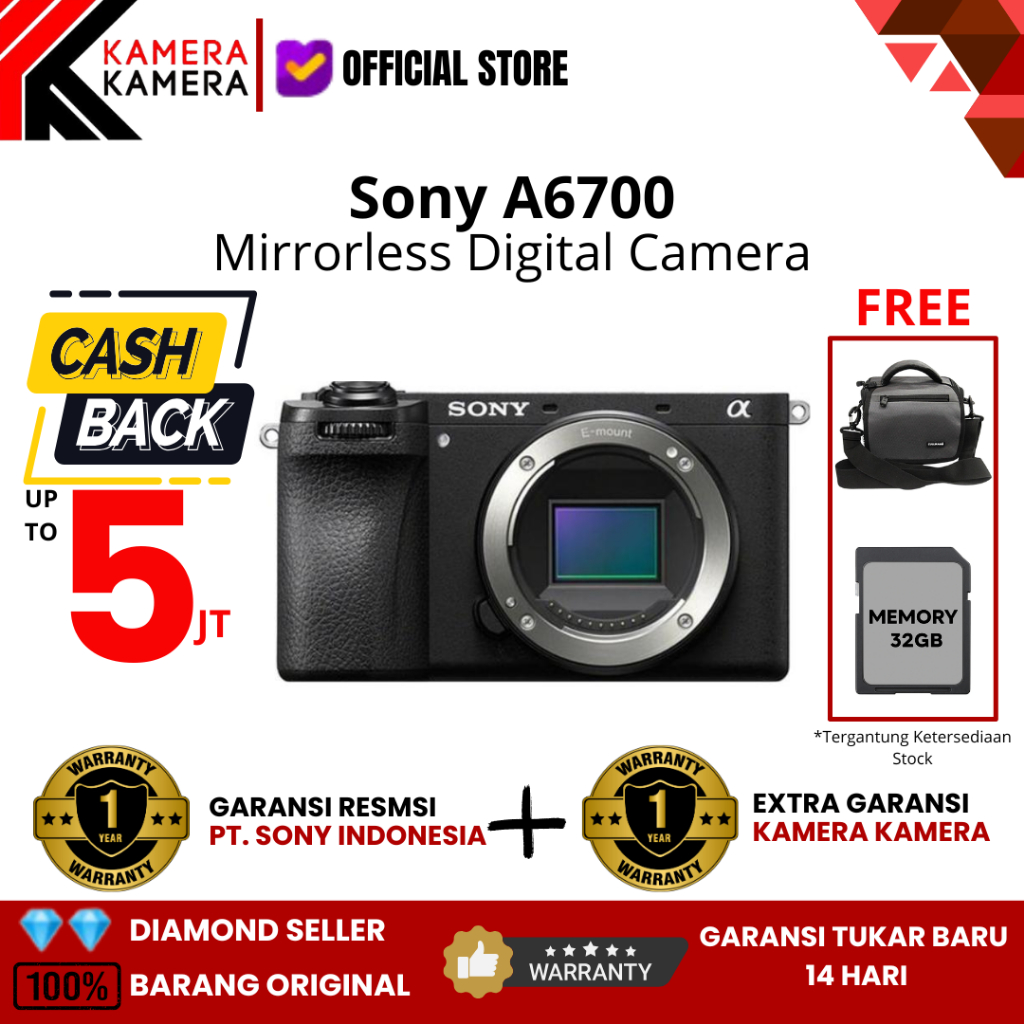 SONY Alpha A6700 body / Sony A 6700 Kit 16-50mm - Garansi Resmi