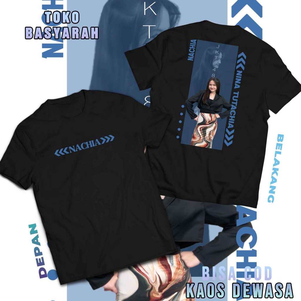 KAOS NACHIA JKT48 GEN 12 DESIGN TERBARU - T-SHIRT MY OSHI MEMBER JKT48 - BAJU STREETWEAR AESTHETIC J