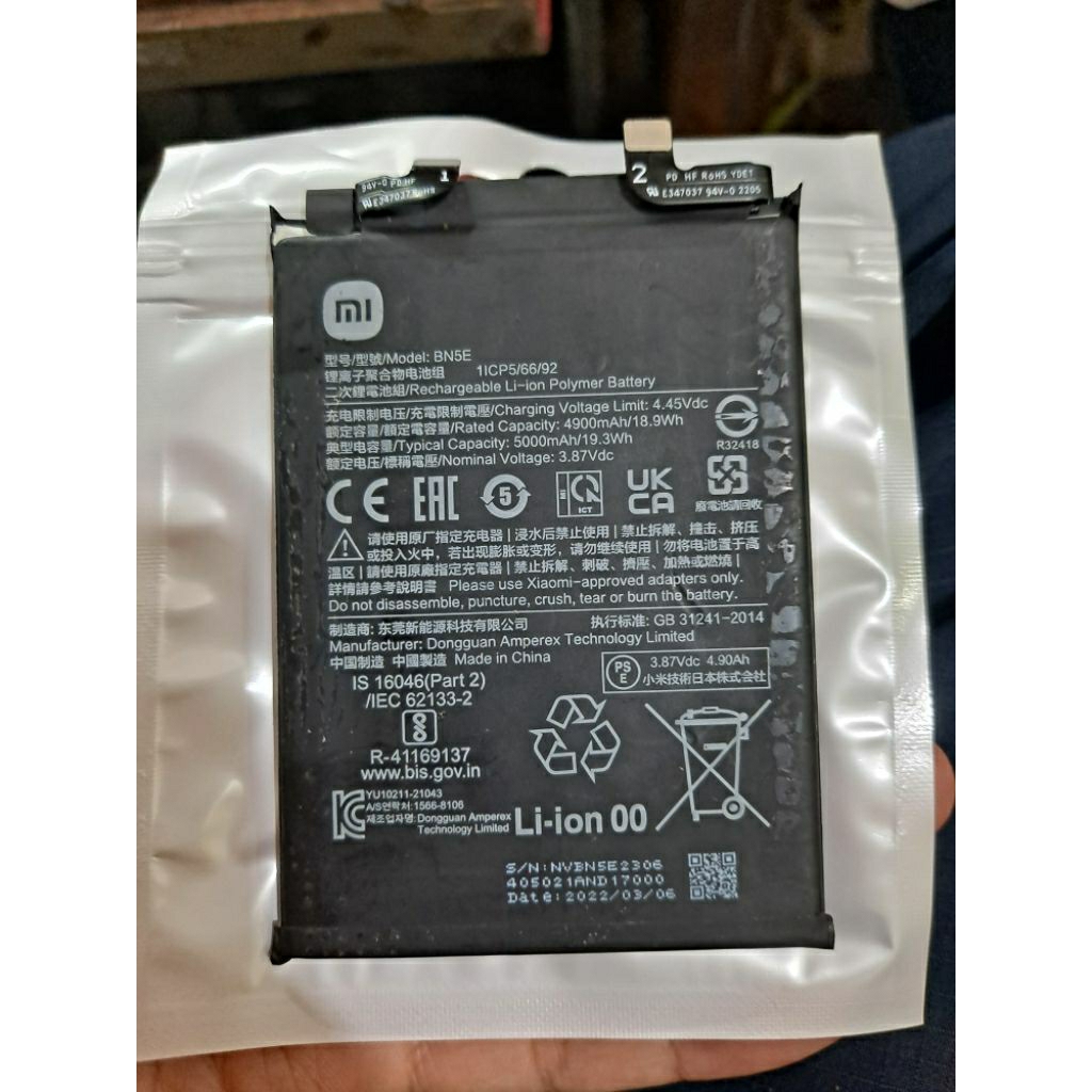 baterai batre batere REDMI NOTE 11 PRO 5G ori copotan