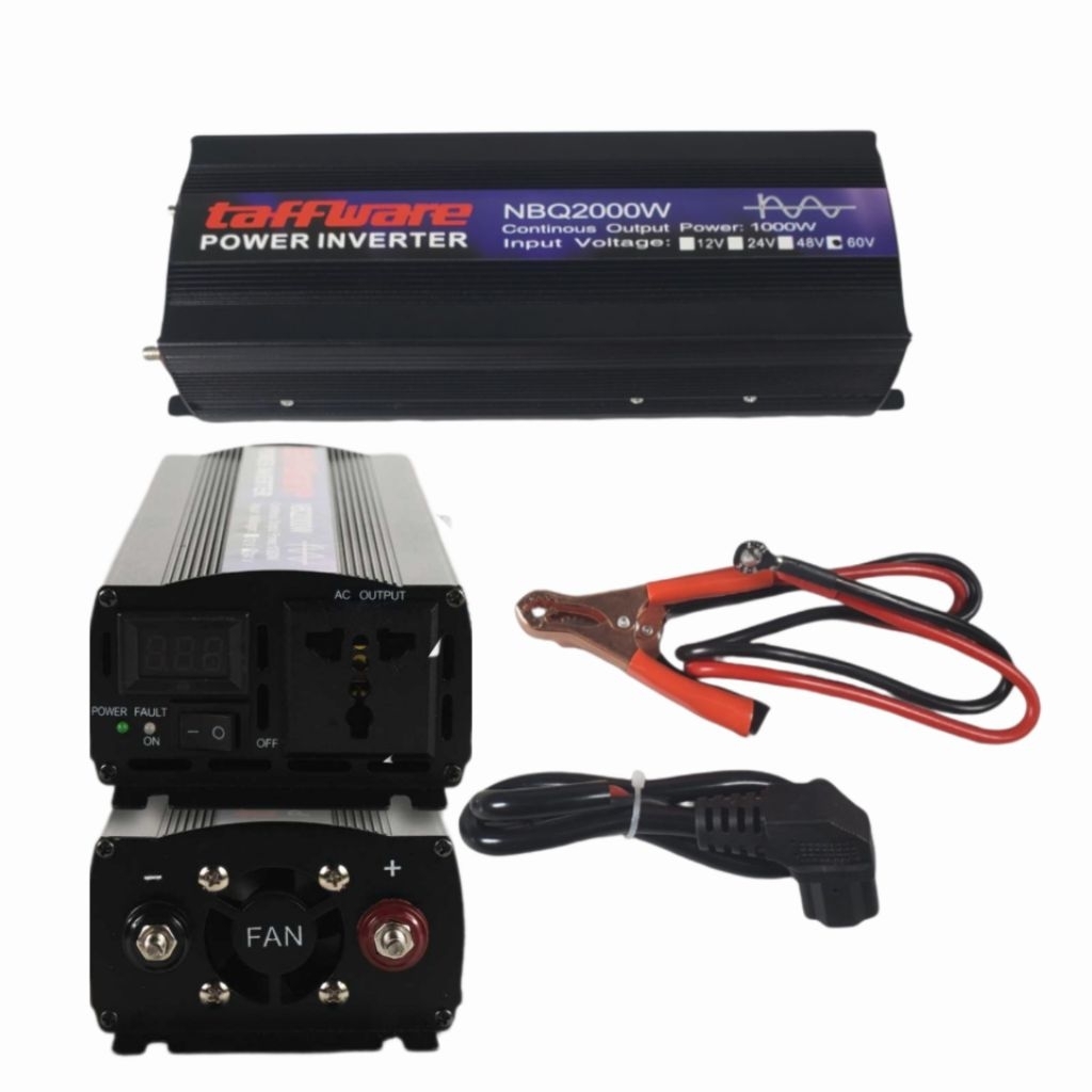 Inverter Daya 2000 Watt Pure Sine Wave DC 12V/24V/48V/60V Ke AC 220V PSW 2000W 12/24/48/60 Volt