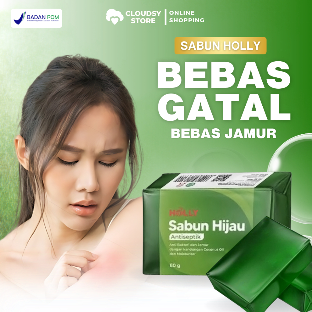 Sabun Panu Paling Ampuh 100% Untuk Gatal Kulit Sabun Holly Hijau Antiseptik Ori Penghilang Jamur Unt