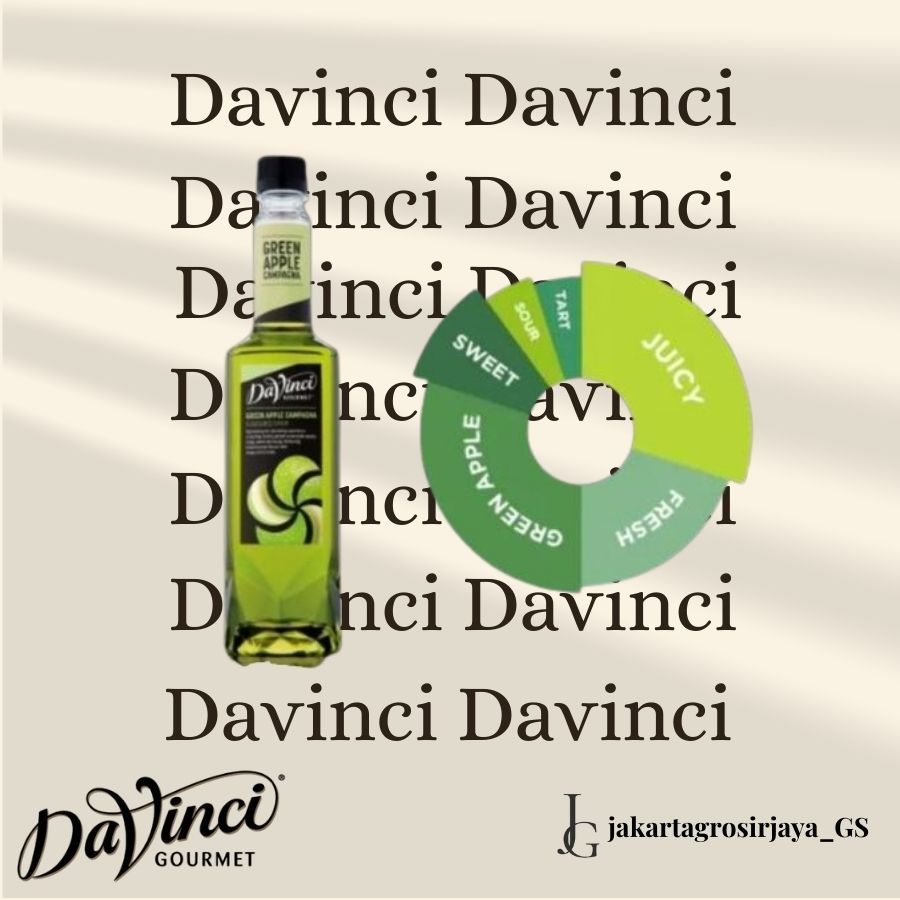 

Davinci Syrup Green Apple Campagna 750 ml - Sirup Rasa Apel
