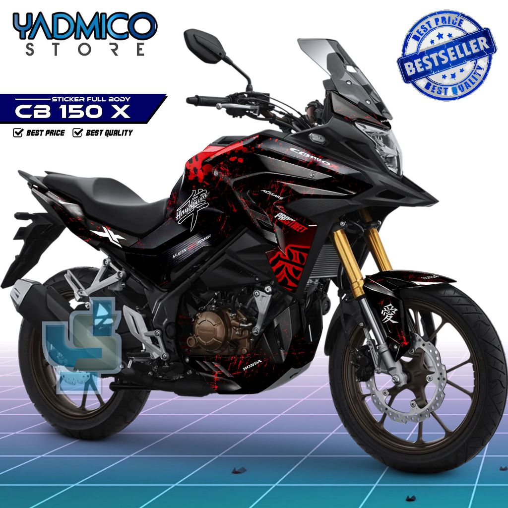 Decal CB 150 X Full Body / Stiker Motor CB150 X Fullbody / Dekal CBX 150 / Striping CB X 150 Variasi