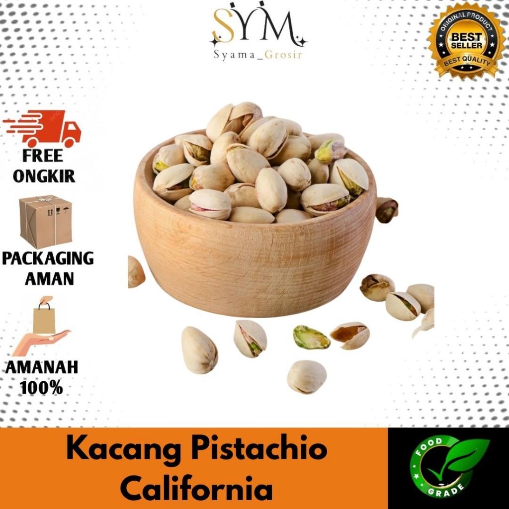 

Kacang Arab Pistachio Pistacio Roasted Panggang 1Kg/Kacang Fustuk Ketawa Arab 1 Kg Oleh Haji Umroh
