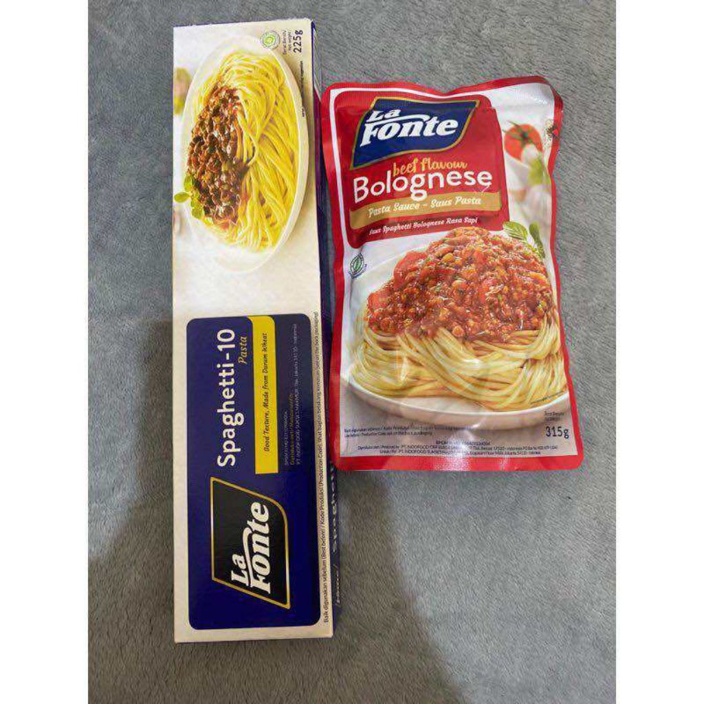 

LAFONTE SPAGHETTI PASTA ( 225gr)& LAFONTE BOLOGNESE ( 315gr )