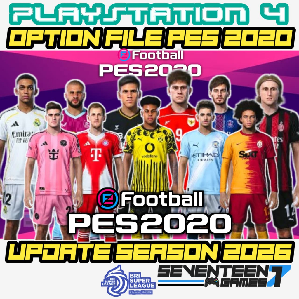 Option File PES 2020 Original PS4 PS5 PC