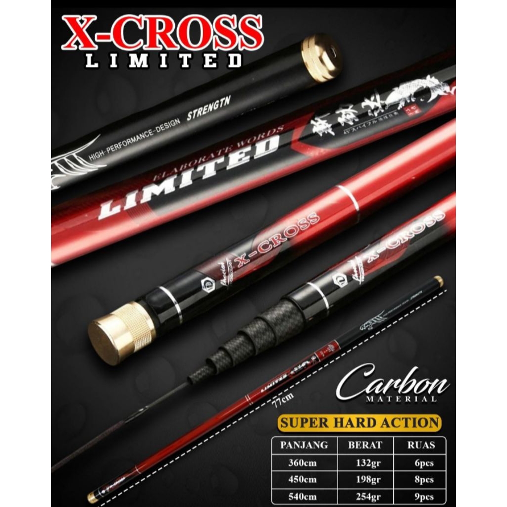 joran tegek x cross limited 540 ujung solid / cardet