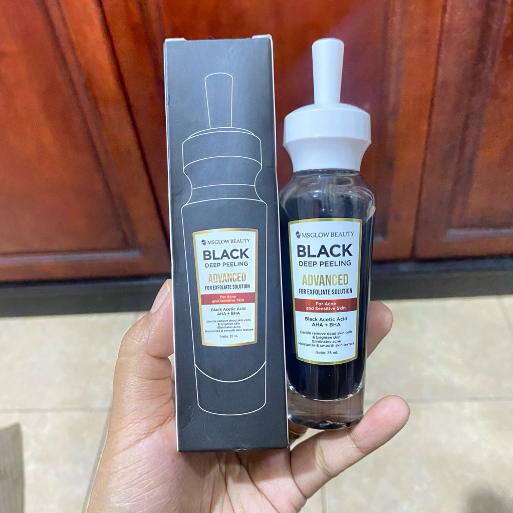 Preloved ms glow black deep peeling serum