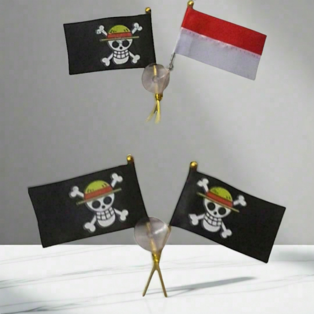 BENDERA ONE PIECE KECIL TEMPEL KACA MOBIL