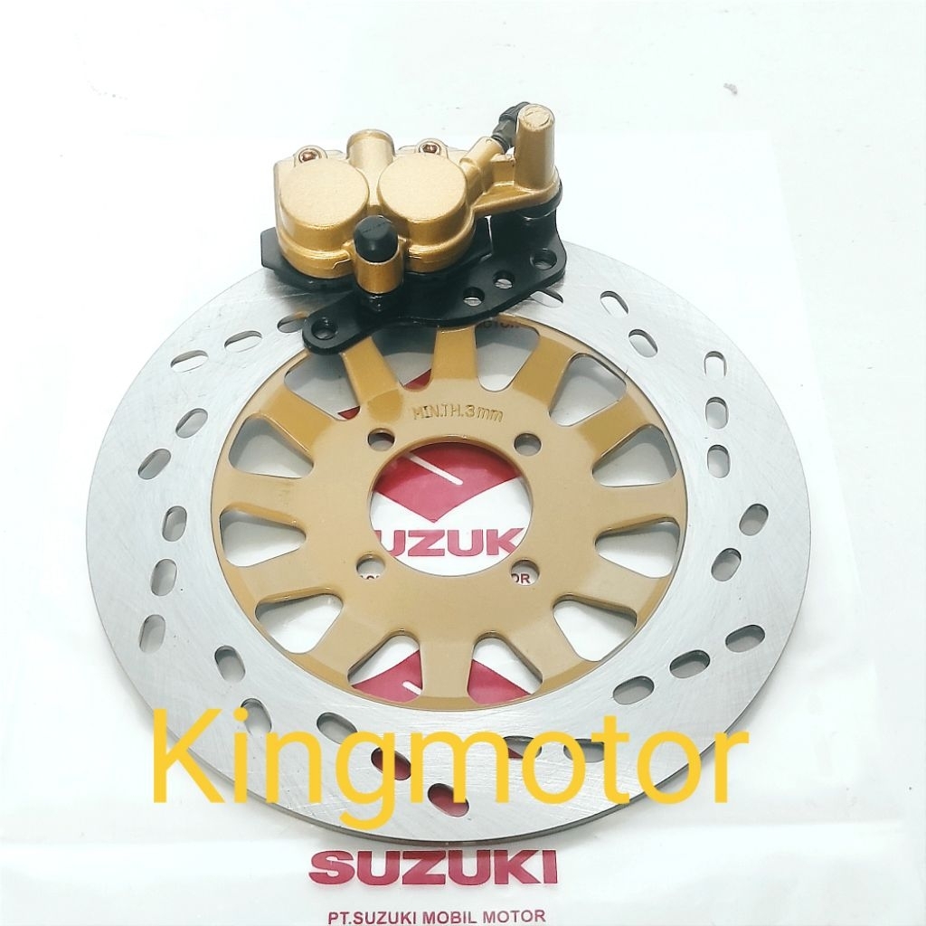 Piringan+Kaliper Cakram Depan Suzuki Shogun 110, Shogun Lama, Shogun Kebo