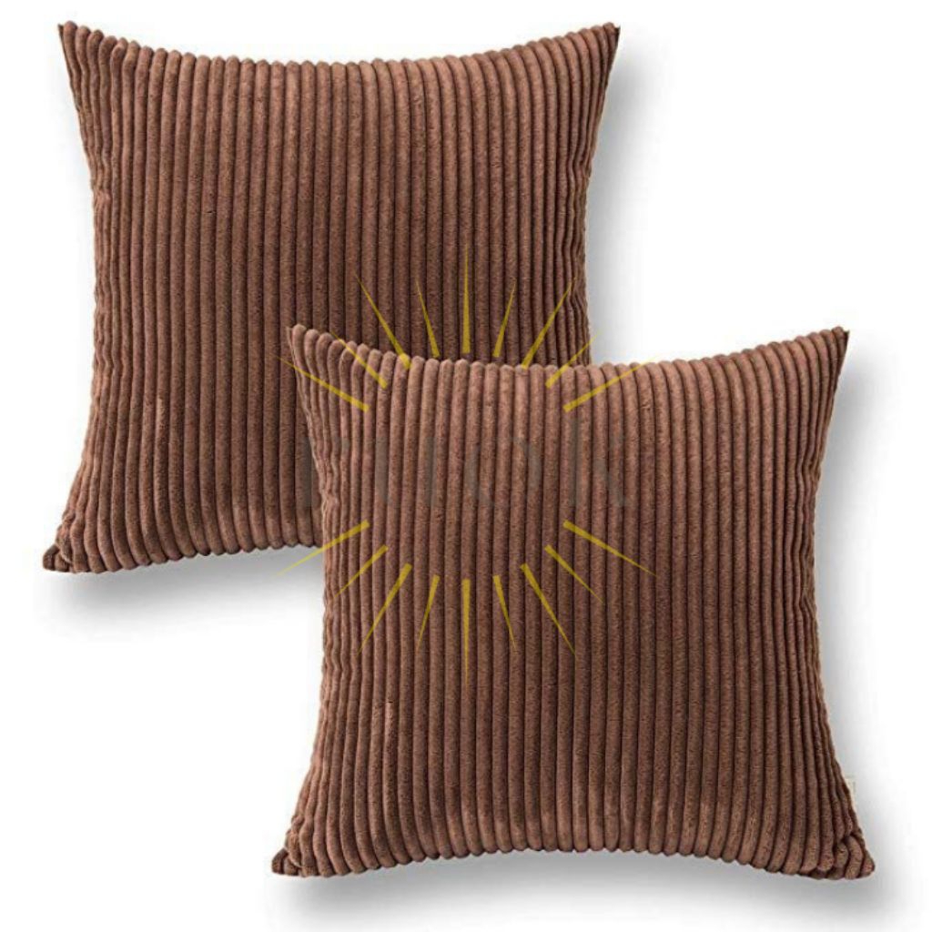 ruok.id - SARUNG BANTAL SOFA CANTIK BAHAN CORDUROY MOCCA TERMURAH DI SHOPEE (UKURAN 30x30 35x35 40x4