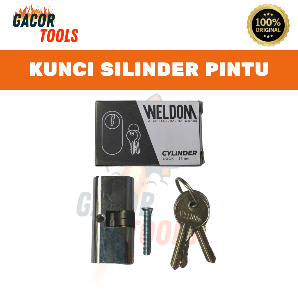 WELDOM Silinder Kunci Oval Double Cylinder Pintu Aluminium