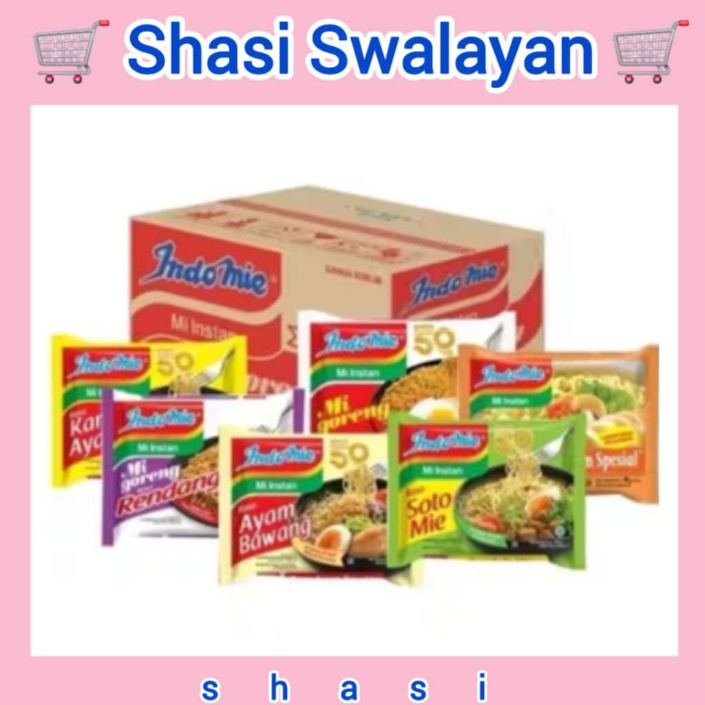 1 DUS KARTON INDOMIE 40 PCS / JUMBO 24 PCS - Mie Instan Goreng/ Kuah/ Bisa Mix Rasa/ Soto Mi/ Medan/