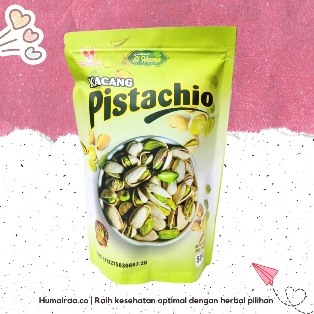 

Kacang Pistachio El Husna 500 Gram 100% ORIGINAL TANPA RAGU OBAT HERBAL BPOM HALAL MUI DINKES PIRT