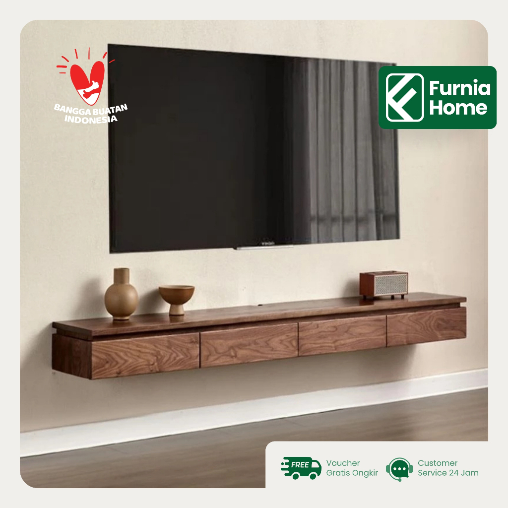 foating tv/ meja gantung/ buffet dinding / furniture natural/ meja gantung kamar tidur