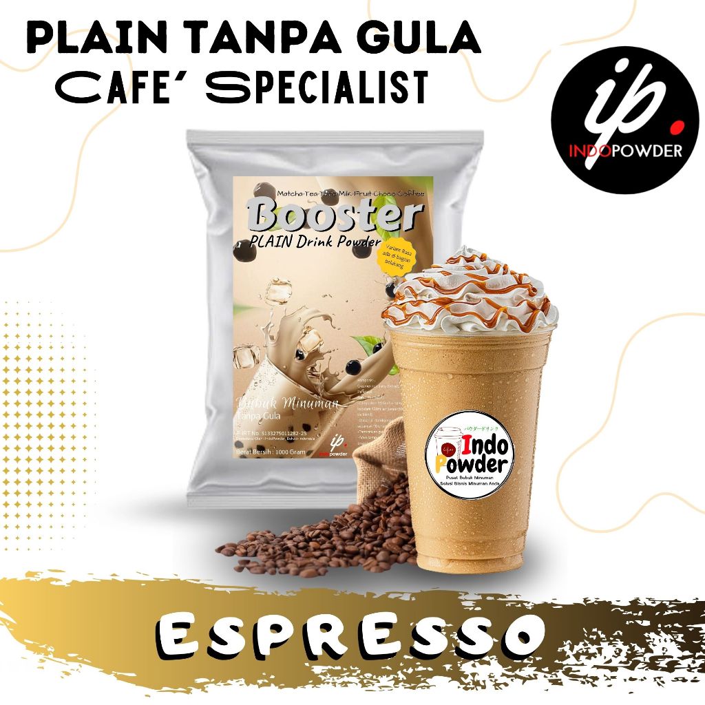 

Indopowder - Bubuk Tanpa Gula / Plain KOPI ESPRESSO 1Kg Untuk Cafe, Waralaba & Usaha Minuman