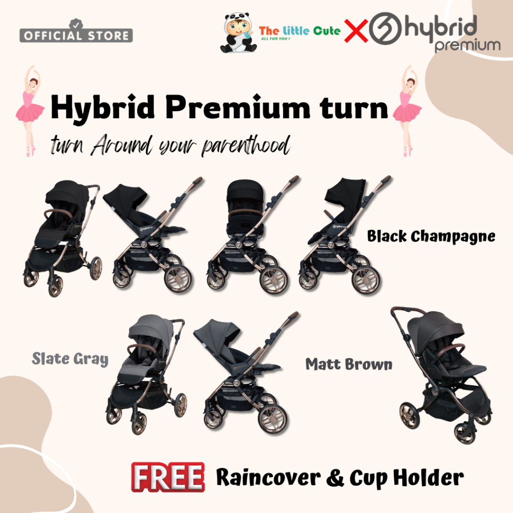 Hybrid Premium Turn Stroller Stroller Reversible Seat Stroller 360 derajat Stroller Bayi