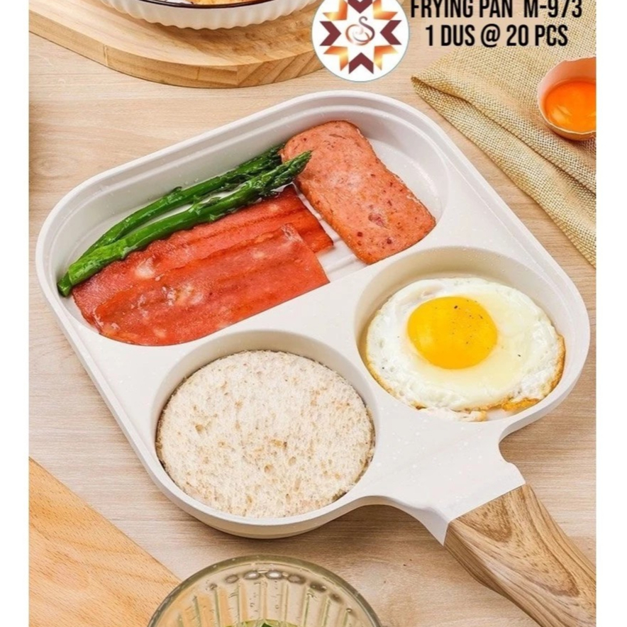 Wajan Omelette Cetakan Telur Sekat 3 1817 | Teflon Anti Lengket