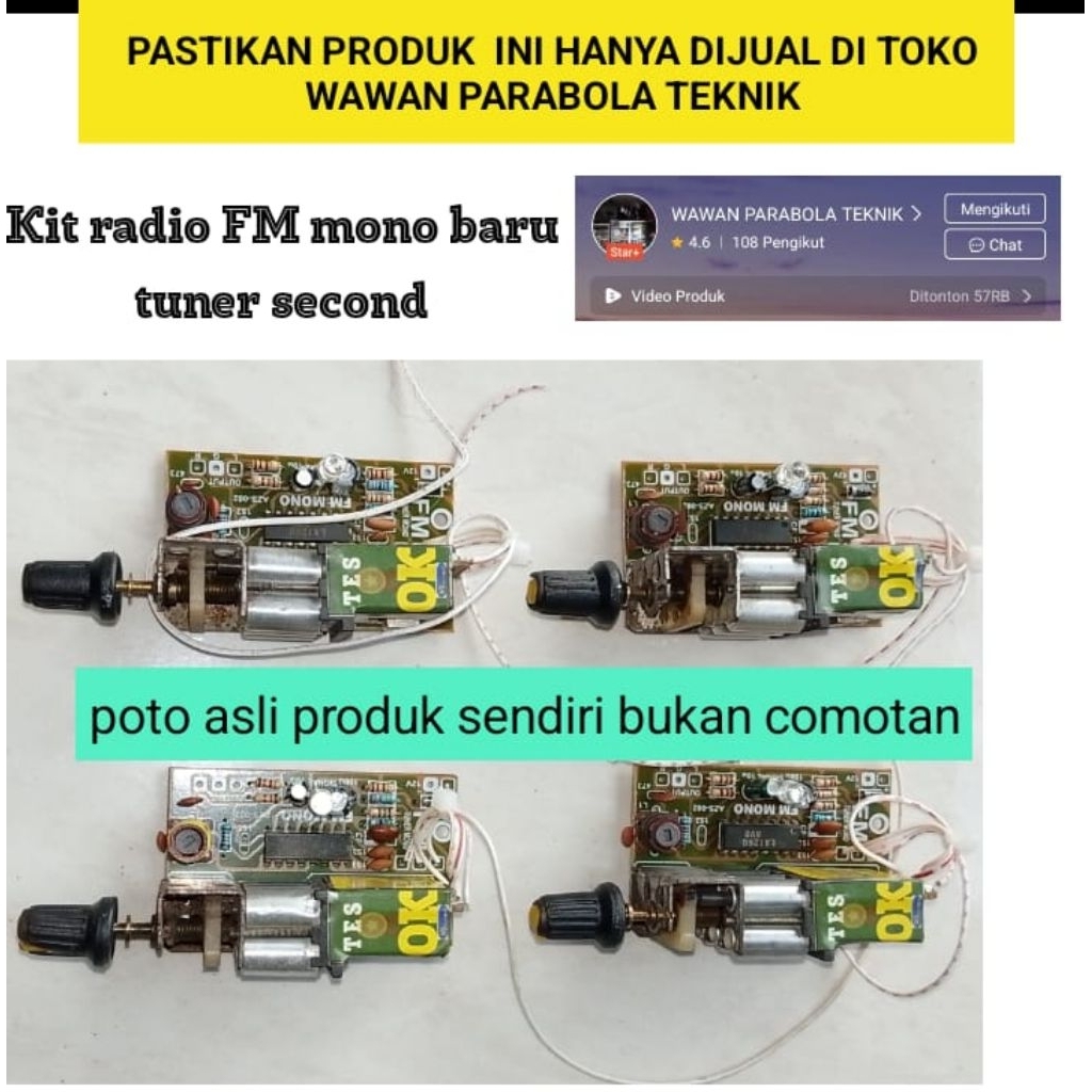 Radio tuner fm mono dan stereo second normal dan kit baru