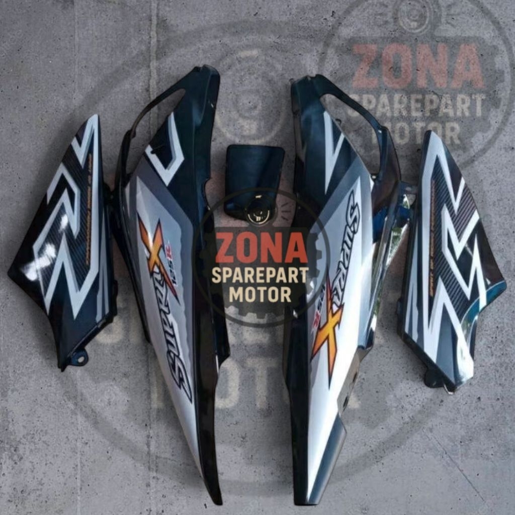 COVER BODY BODI BELAKANG KANAN KIRI SET BOX AKI HONDA SUPRA X 125 R NEW  BATMAN SUPRA X 125 OLD