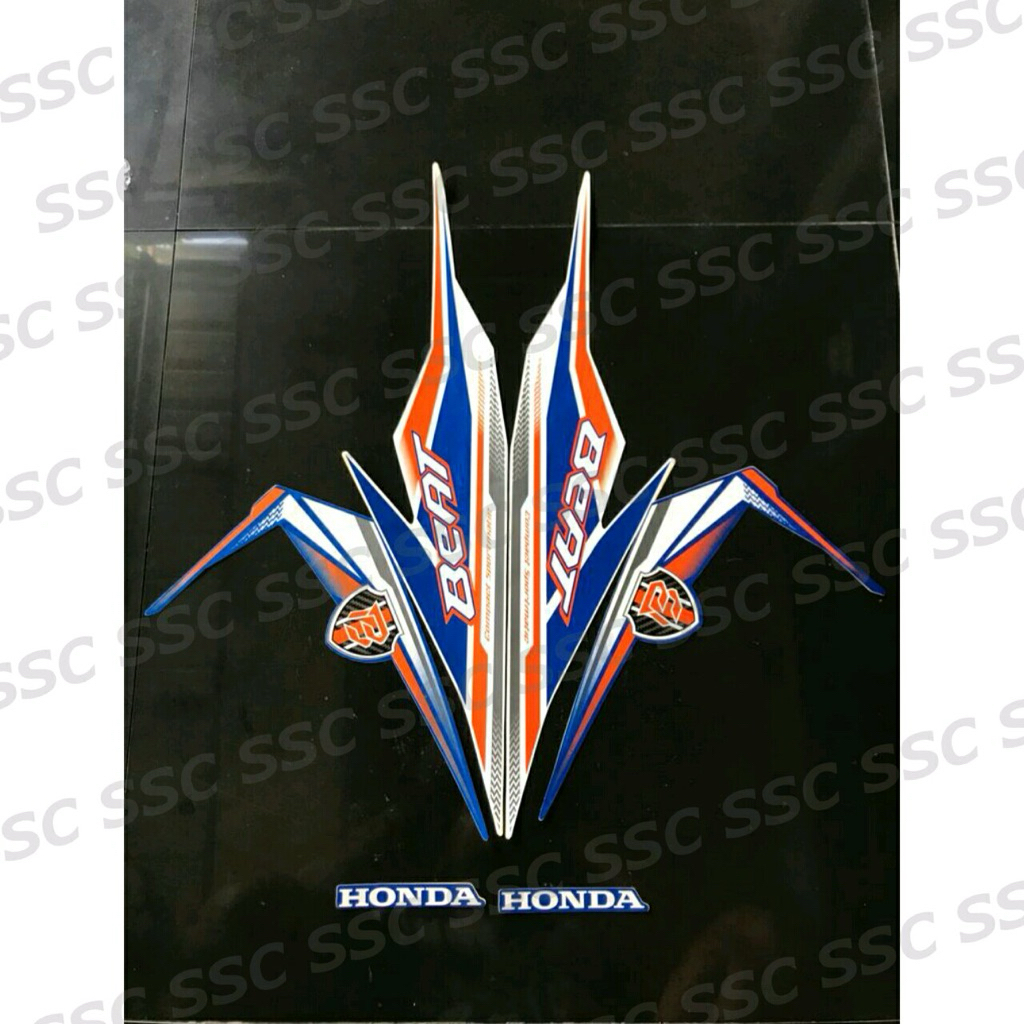 STRIPING STIKER BEAT FI ESP 2019 PUTIH BIRU BARCELONA