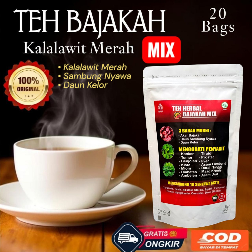

Teh Herbal New Bajakah Special Mix Original Multi Khasiat Isi 20 Bags Asli Kalimantan