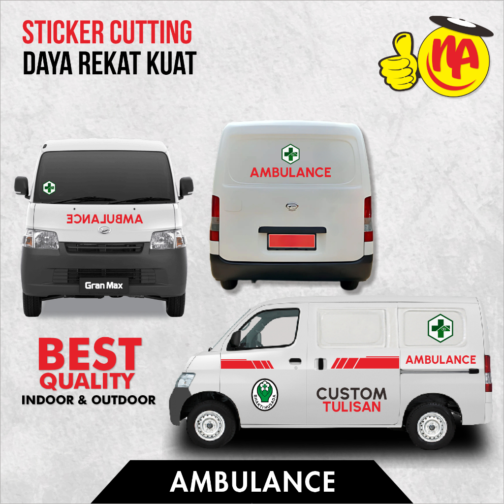 STIKER CUTTING / STIKER BRANDING / STIKER MOBIL / STIKER MOBIL AMBULANCE / STIKER BRANDING AMBULANCE
