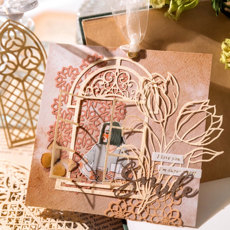 

10 Pcs Paper Journal Lacy Love Series / Vintage Paper / For Journaling / Scrapbook / Deco Paper