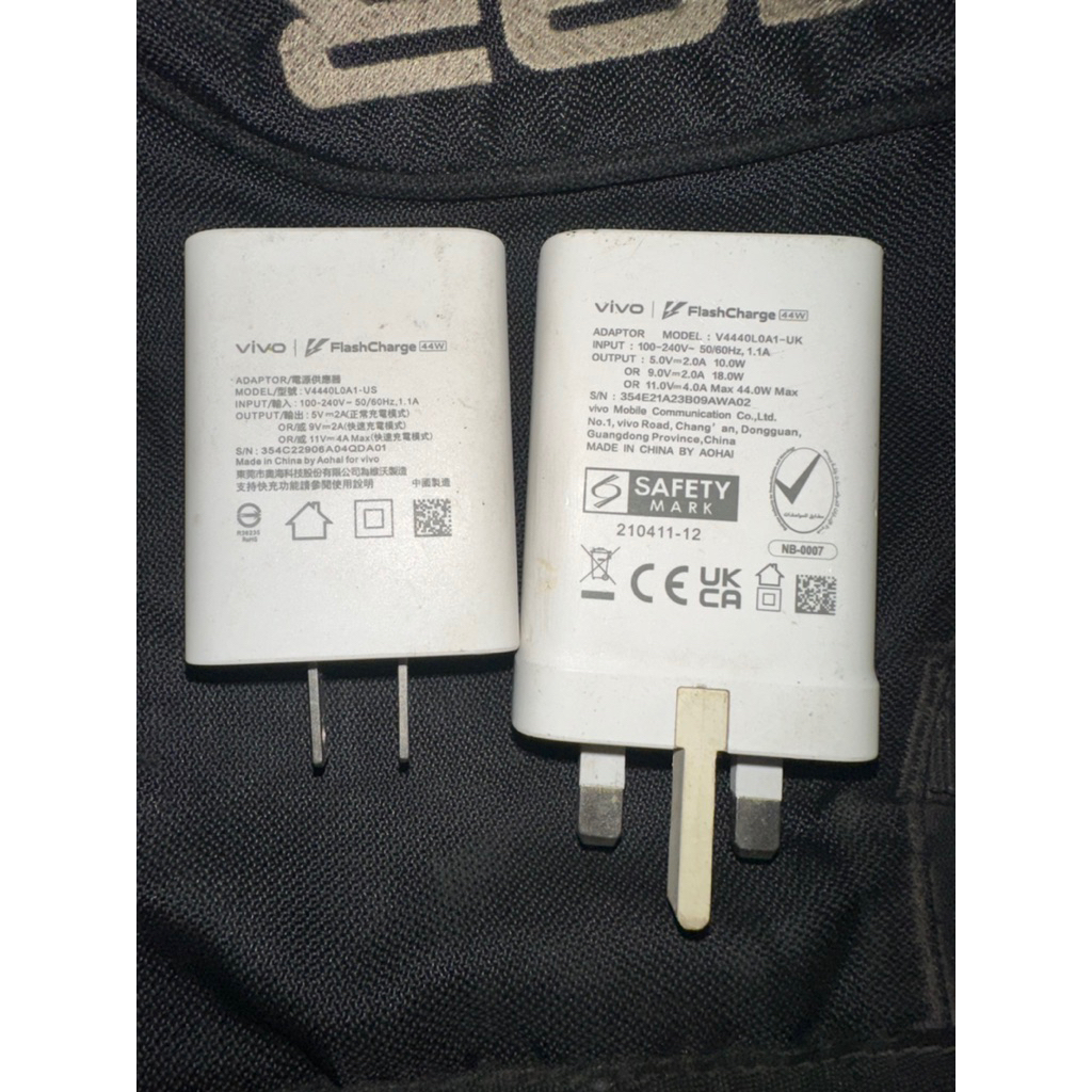 Adaptor Charger bekas Vivo FlashChargr 44W Original